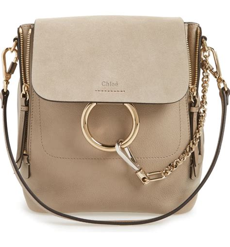 chloé small faye suede & leather backpack replica